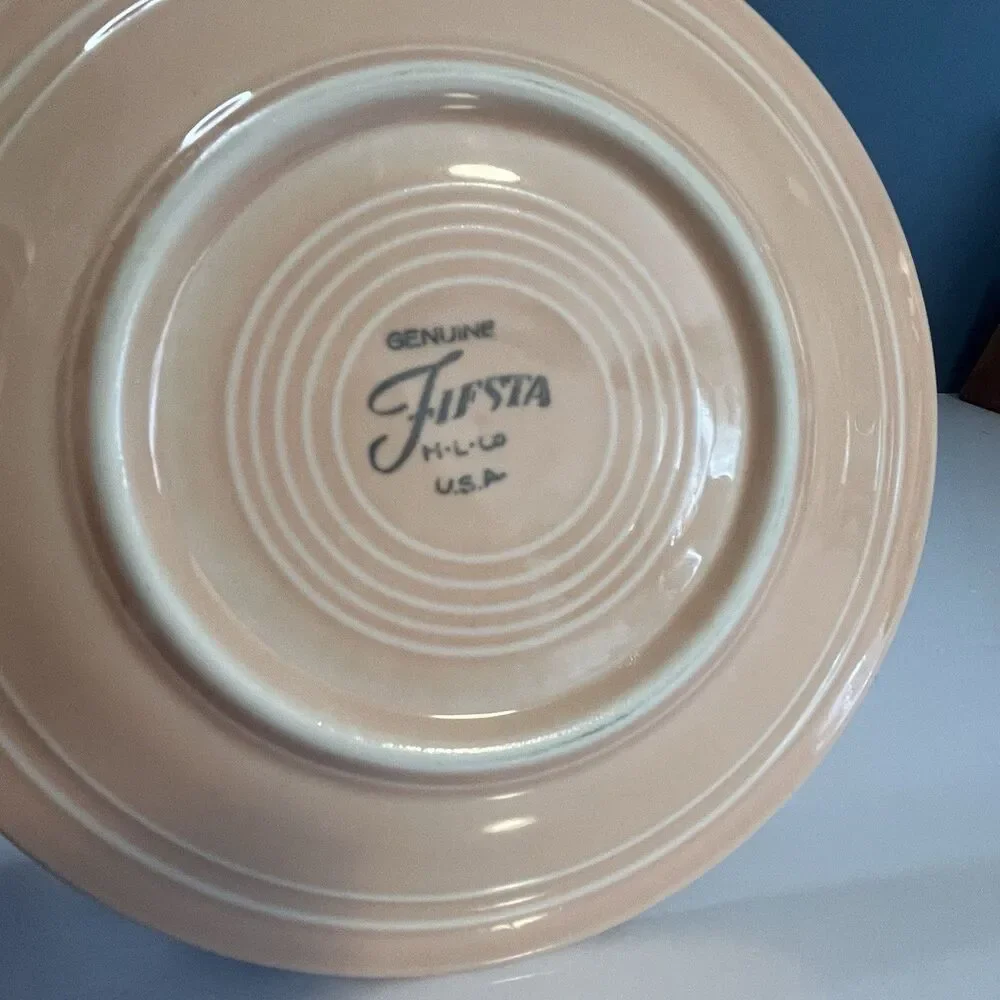 Fiestaware Apricot Salad Dessert Plates Set Of 4 Fiesta 7.25” 1st Quality EUC